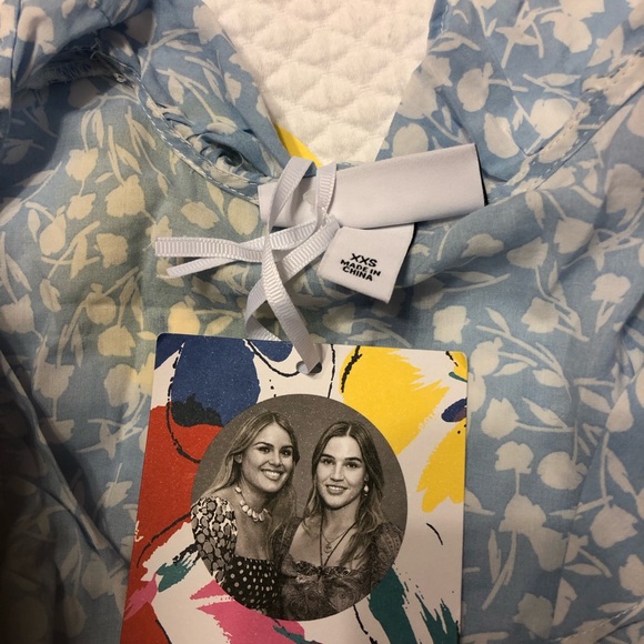 NWT RIXO Target collab Blue Floral Wrap Dress XXS - Picture 5 of 6
